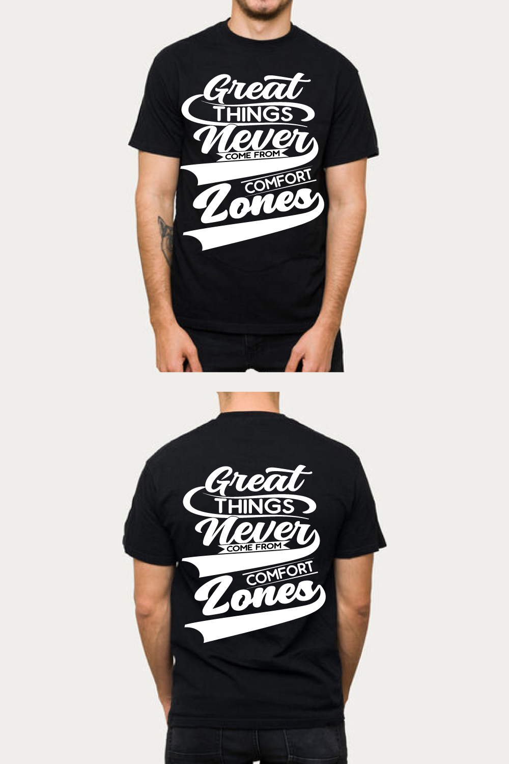 Great Things Never Come From Comfort Zones T-Shirt pinterest preview image.