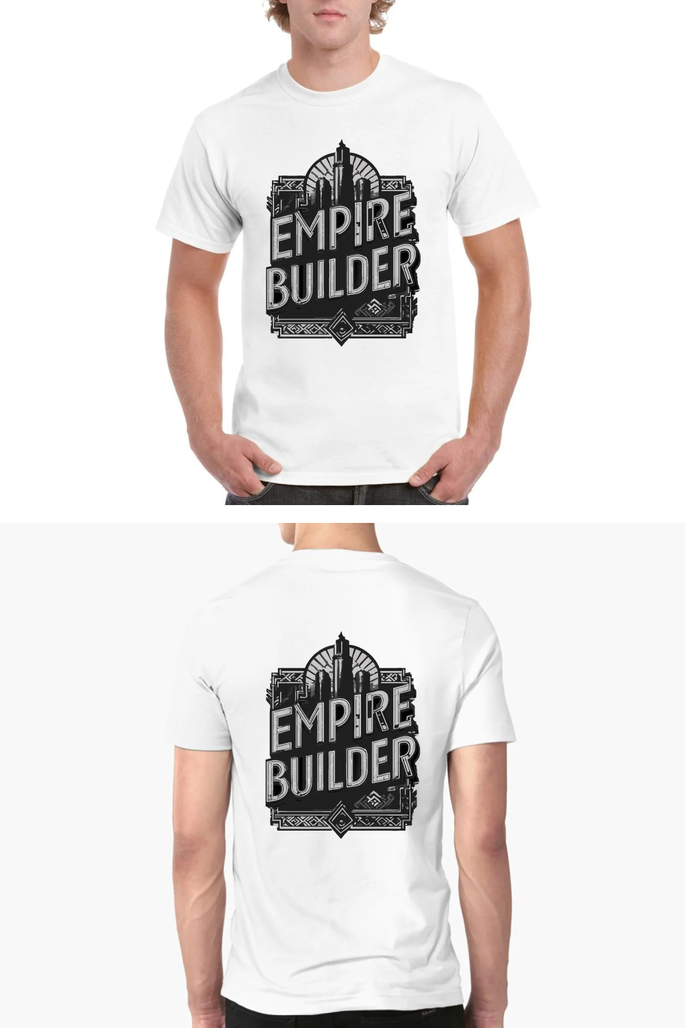 Empire Builder Art Deco Business Success T-Shirt pinterest preview image.