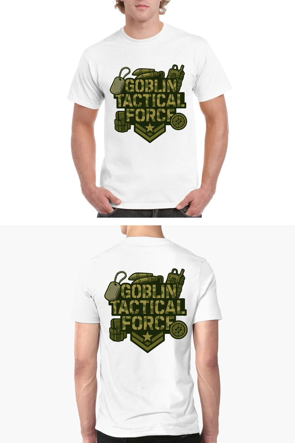 Goblin Tactical Force Military Combat Army T-Shirt pinterest preview image.