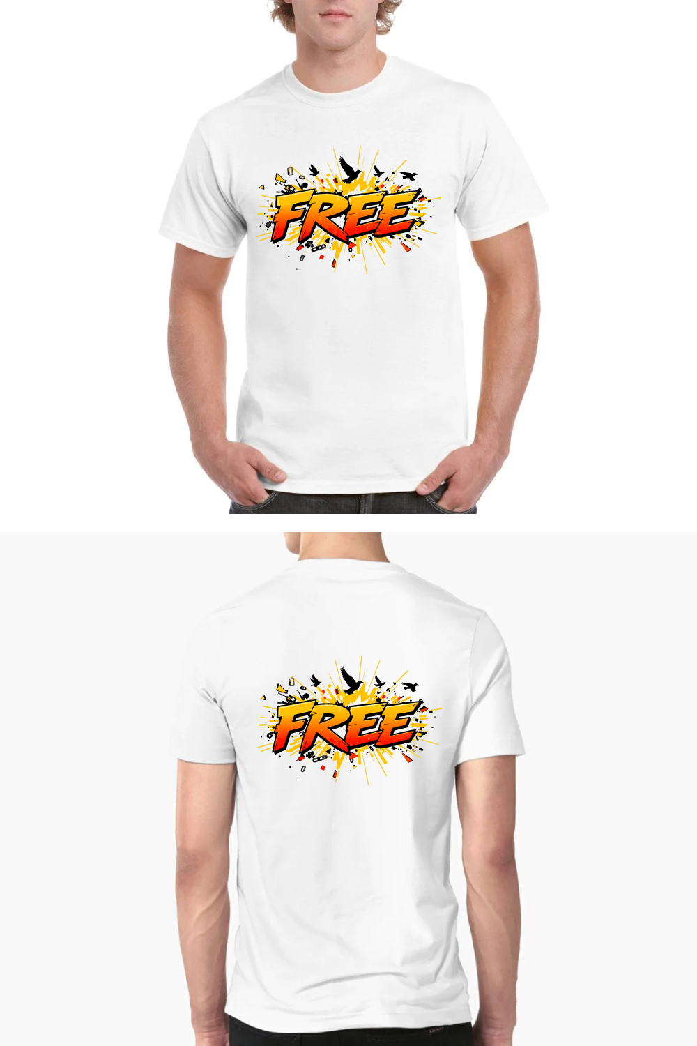 Free Spirit T-Shirt Freedom Birds Explosion Design pinterest preview image.