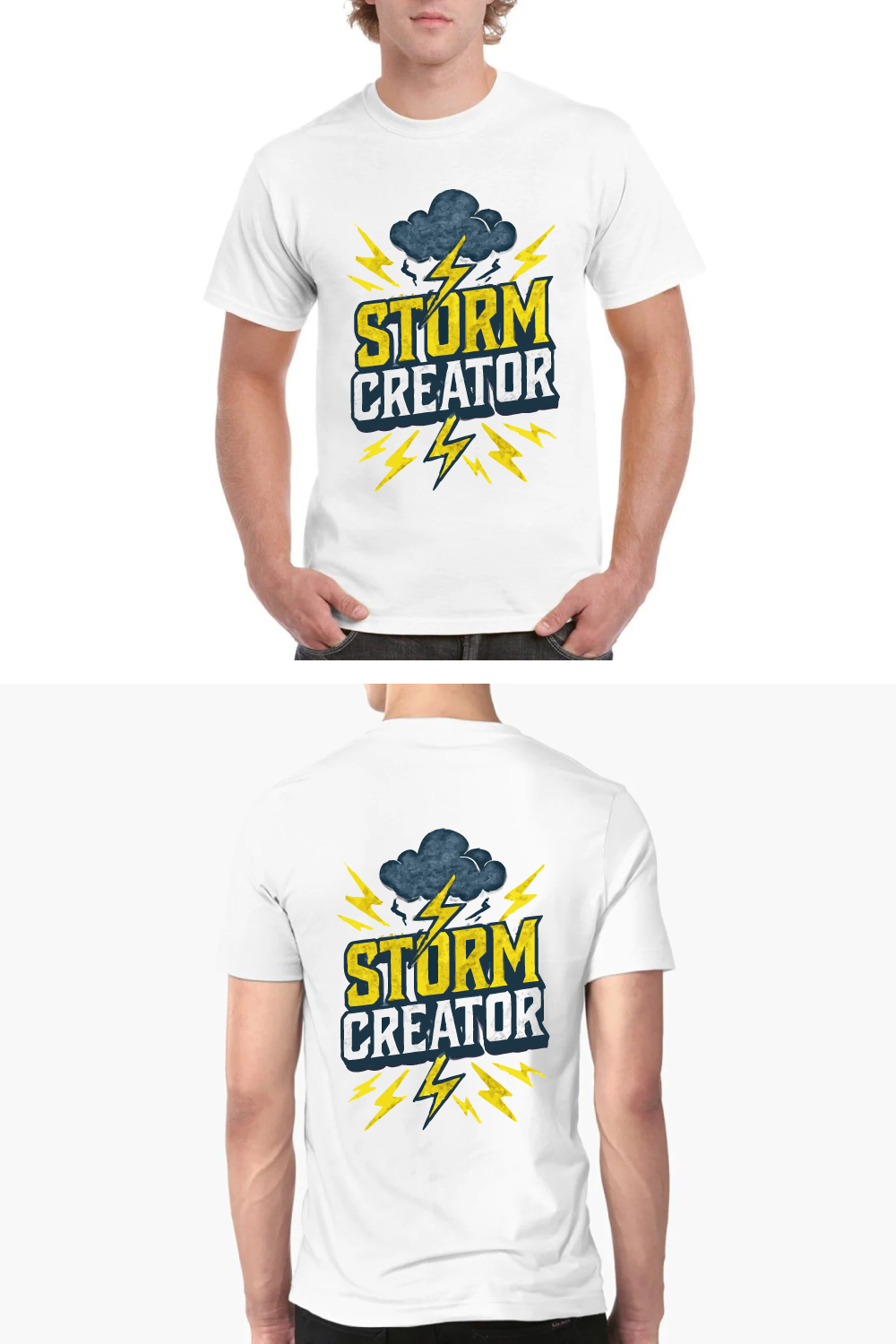 Storm Creator Lightning T-Shirt Weather Graphic pinterest preview image.