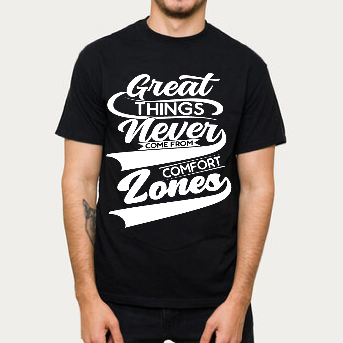 Great Things Never Come From Comfort Zones T-Shirt cover image.