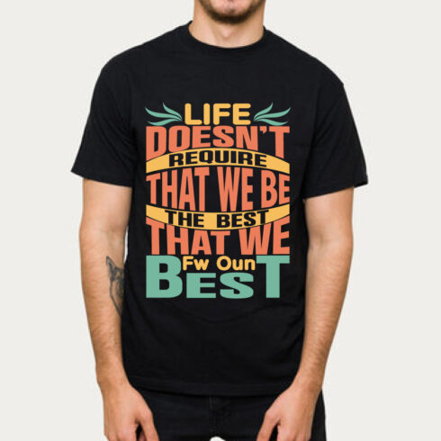 Do Your Own Best Inspirational T-Shirt Colorful cover image.