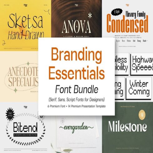 Modern Serif, Script & Sans Font Bundle cover image.