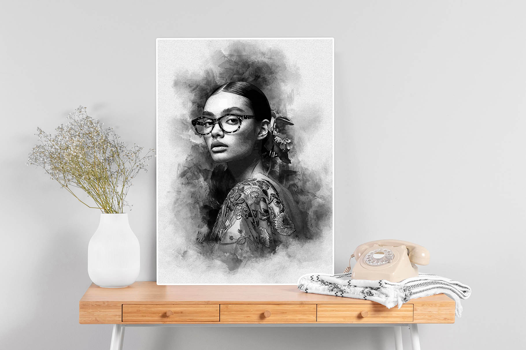 monochrome sketch art photo effect 13 173