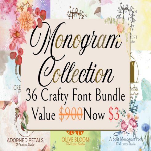 Combo Collection Font Mega Bundle cover image.