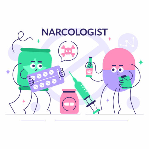 10 Narcologist Vector Illustration cover image.