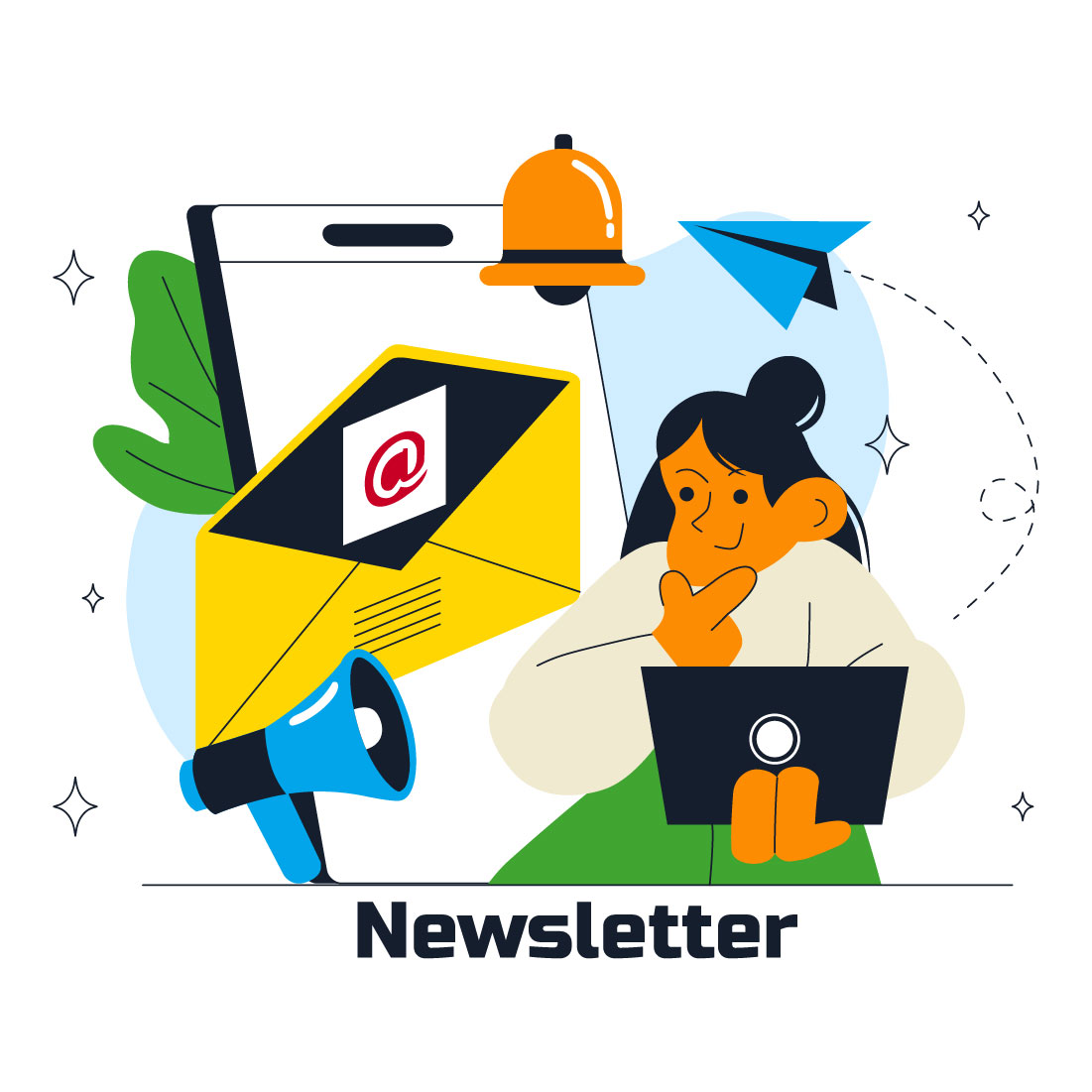 10 Email Newsletter Illustration cover image.