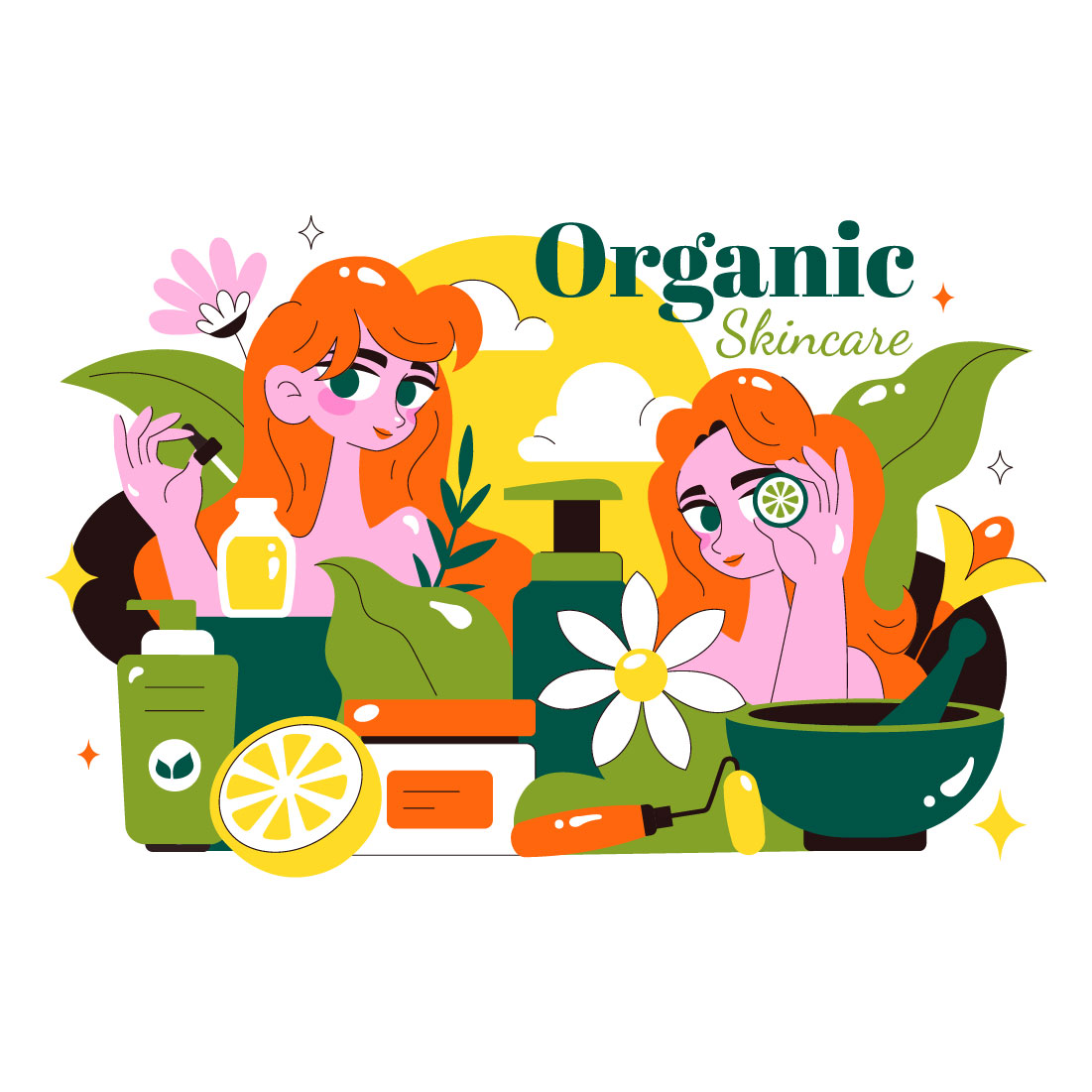10 Organic Skin Care Illustration preview image.