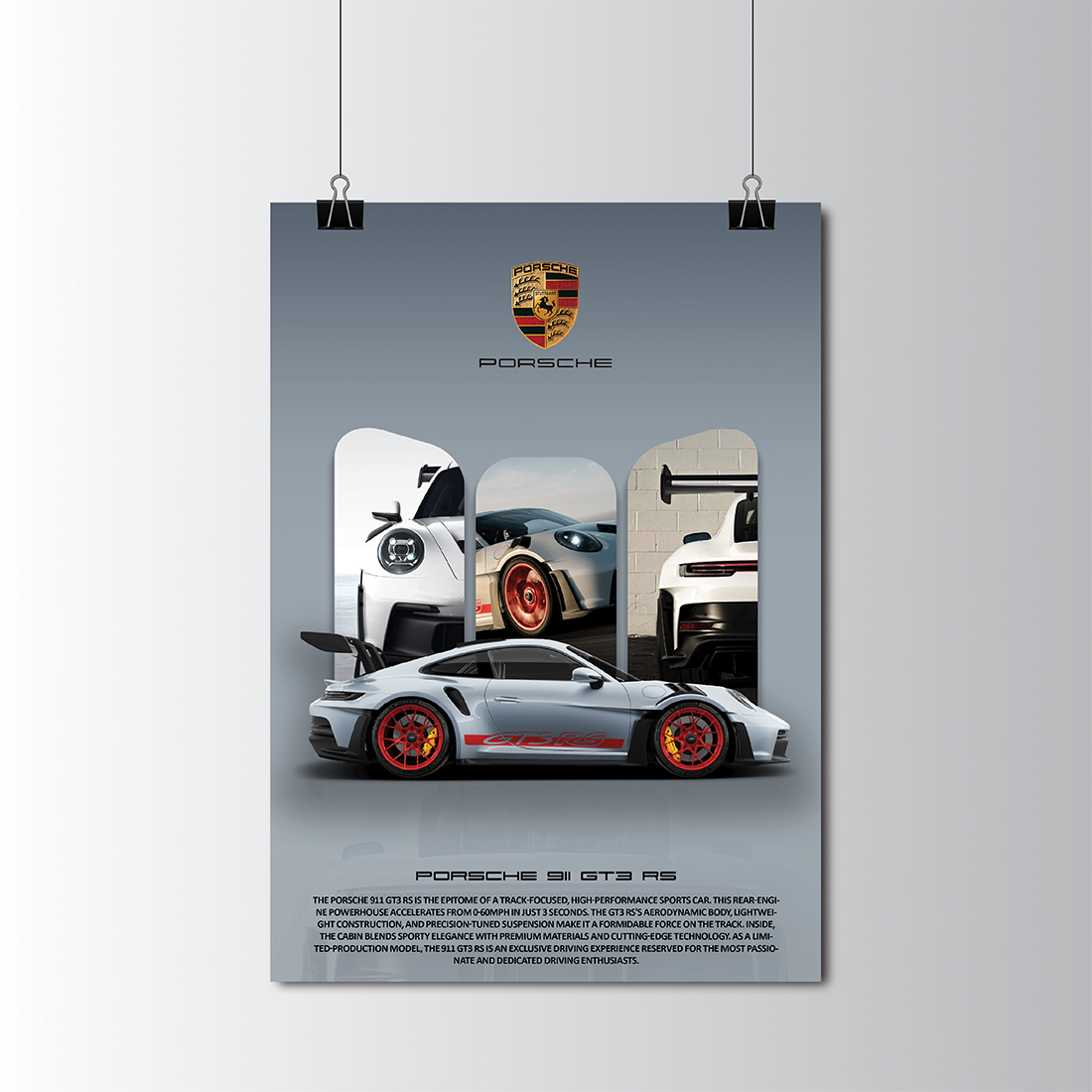 "Luxury Car Poster: Porsche 911 GT3 RS | Printable Wall Decor" cover image.