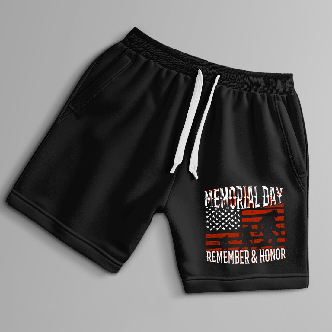 patriotic memorial day bigfoot design with american flag for t shirt and apparel. graphic design. 9 black shorts up 746