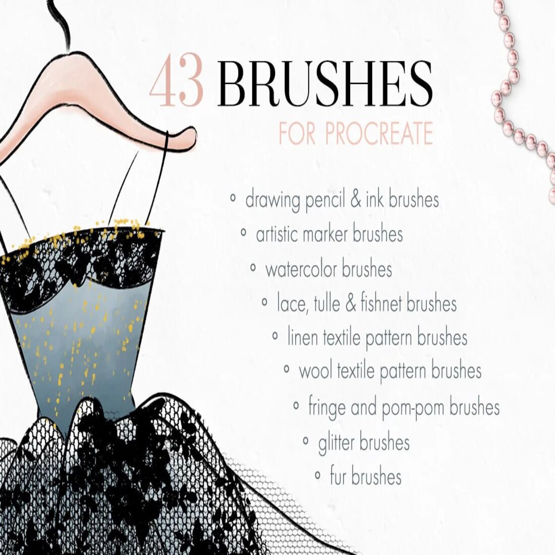 Fashion Illustration Toolset for Procreate preview image.
