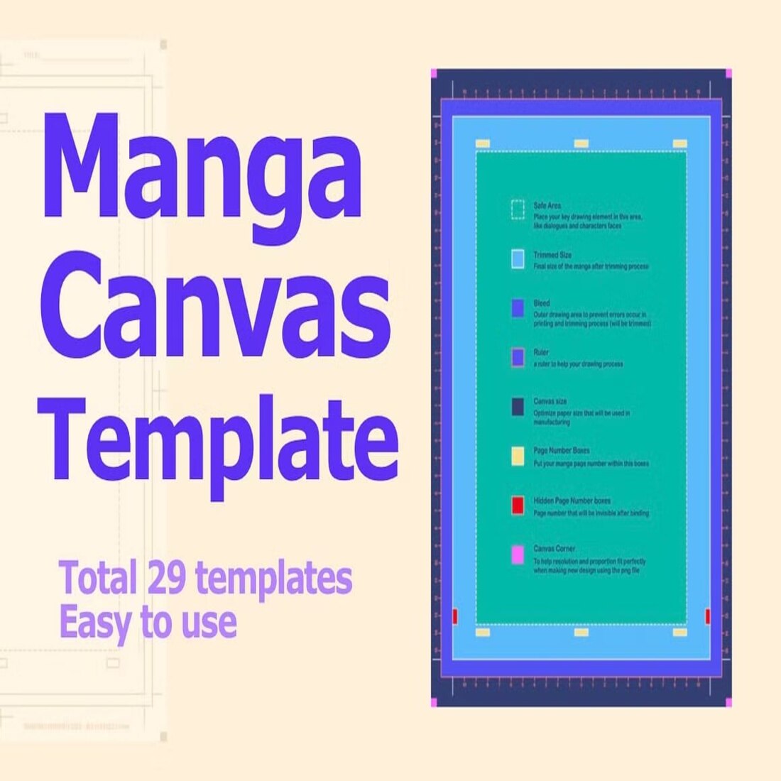 Manga Megapack for Procreate preview image.