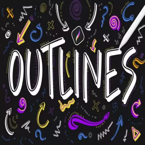 Оutlines - Procreate brushes cover image.