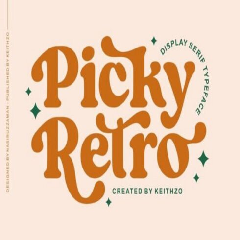 Picky Retro Font cover image.