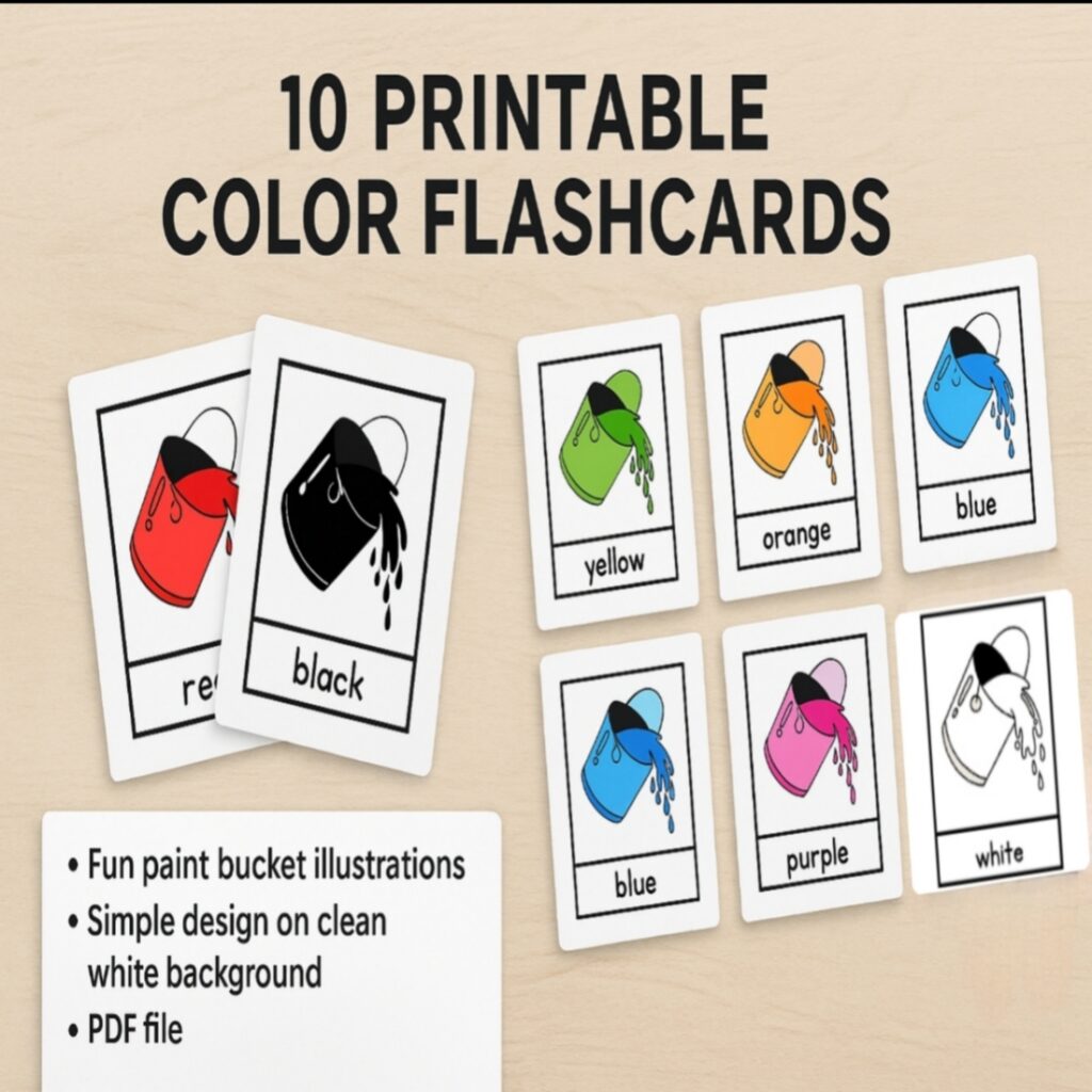 11 Printable Color Flashcards for Kids – Fun Preschool Learning PDF ...
