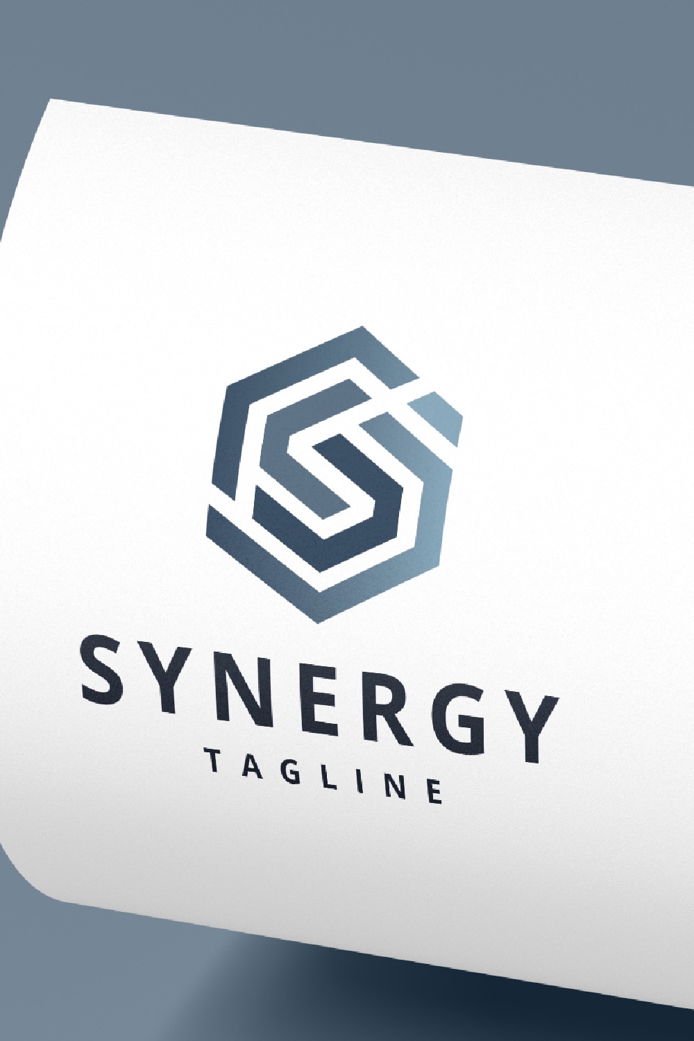 Geometric Hexagon S Letter Logo pinterest preview image.