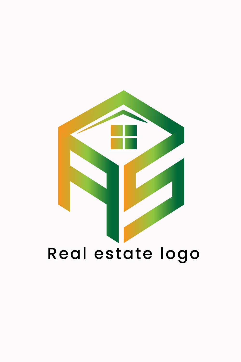 Polygon Alphabet Real Estate Logo – Editable & Modern Design pinterest preview image.