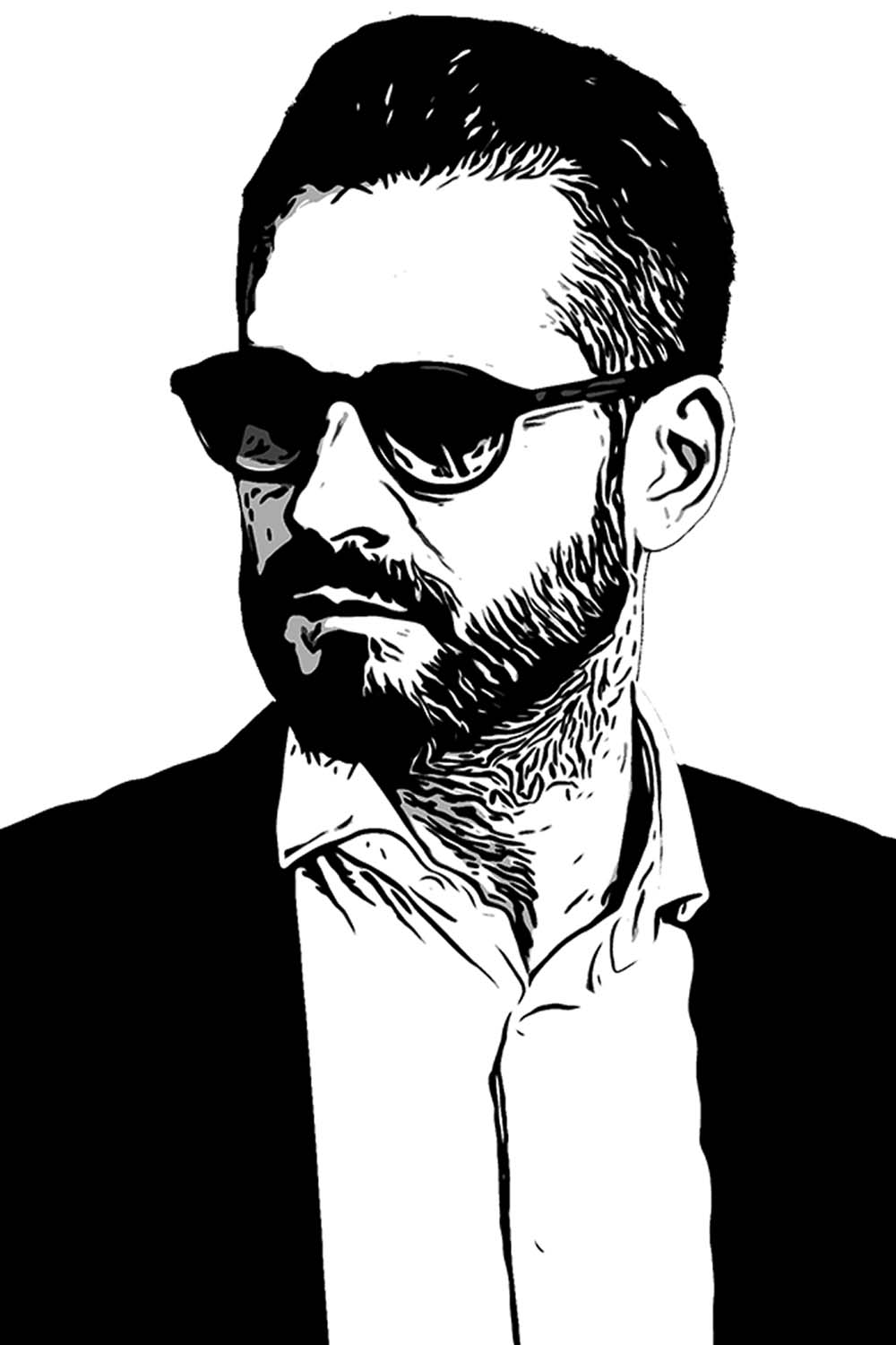 Photo Tracing Photoshop Action pinterest preview image.