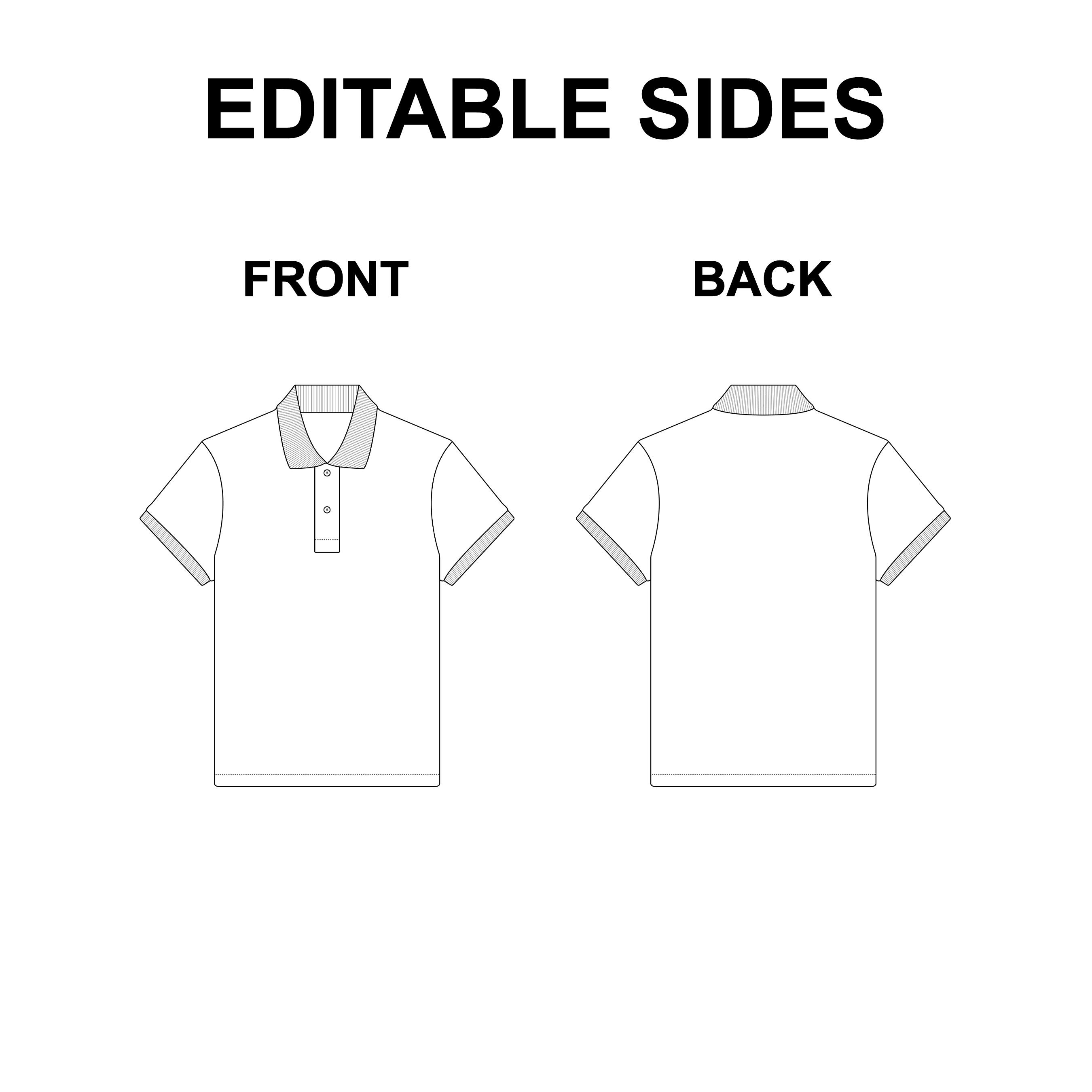 Polo Tshirt Vector Flat Mockup preview image.