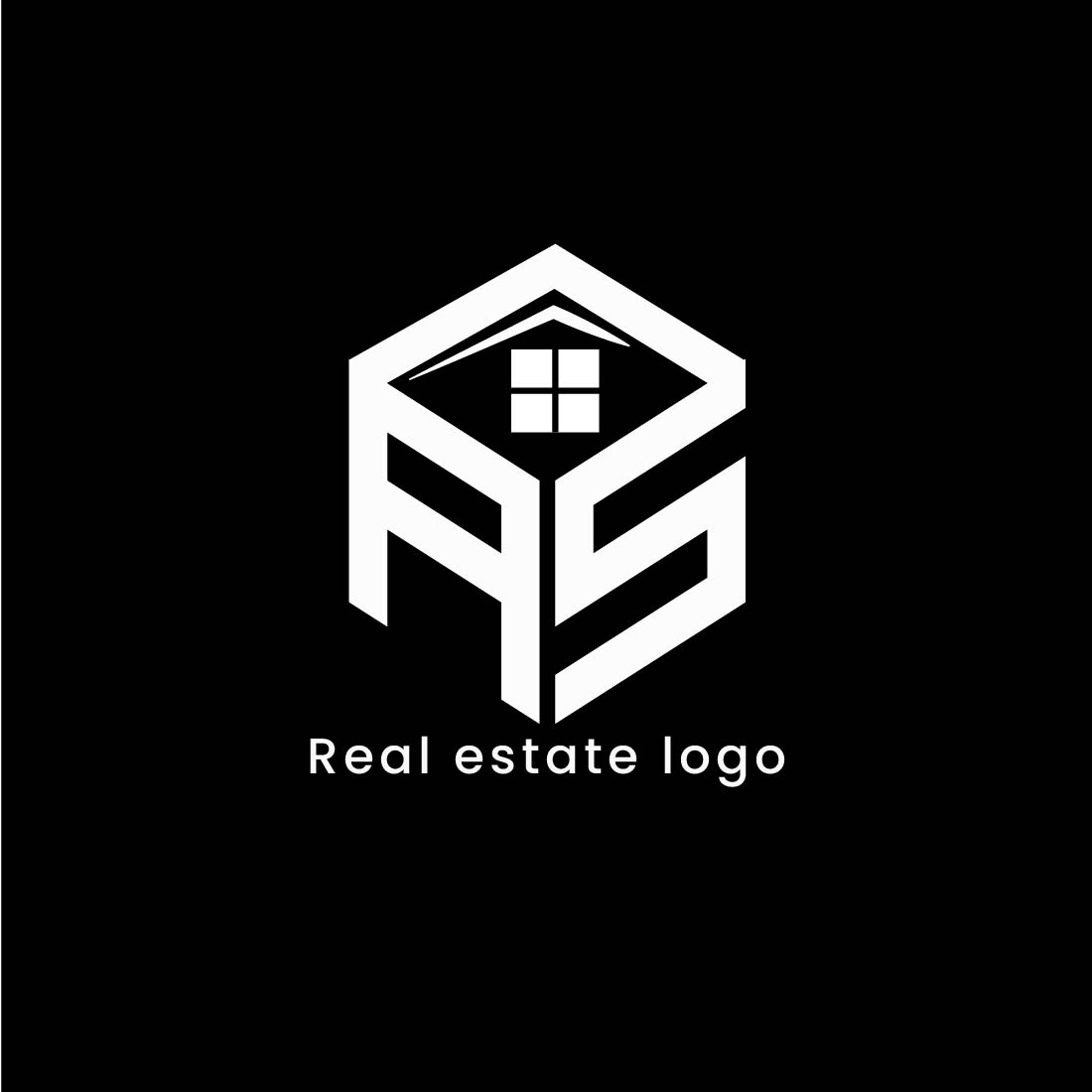 Polygon Alphabet Real Estate Logo – Editable & Modern Design preview image.