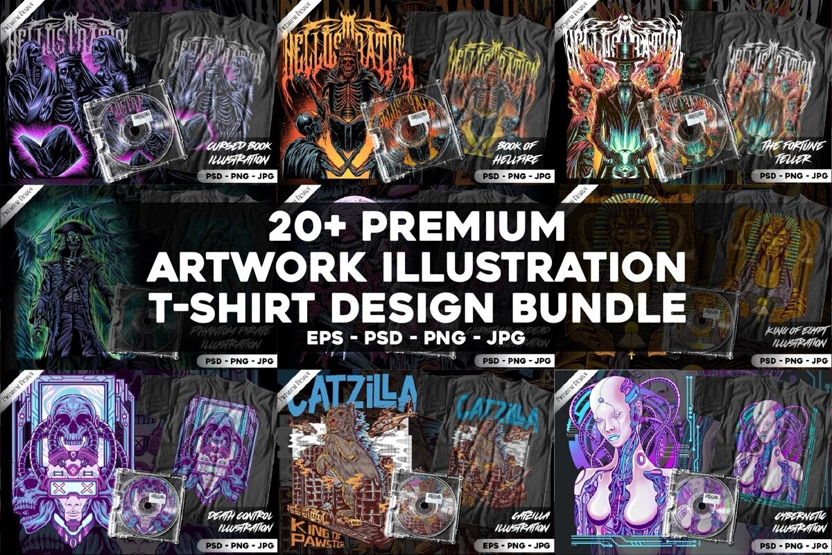 premium artwork tshirt design bundle bundles 124394660 1 722