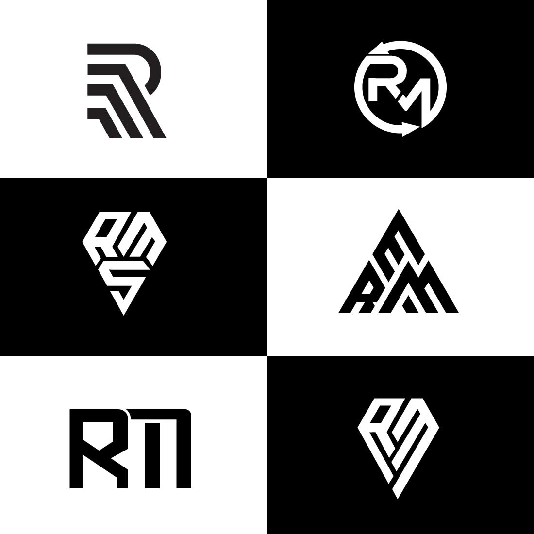 Creative letter RM branding monogram logo 6 Bumdle cover image.