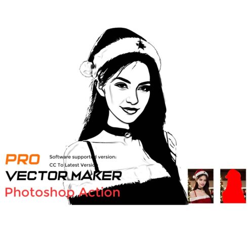 Pro Vector Maker Photoshop Action cover image.