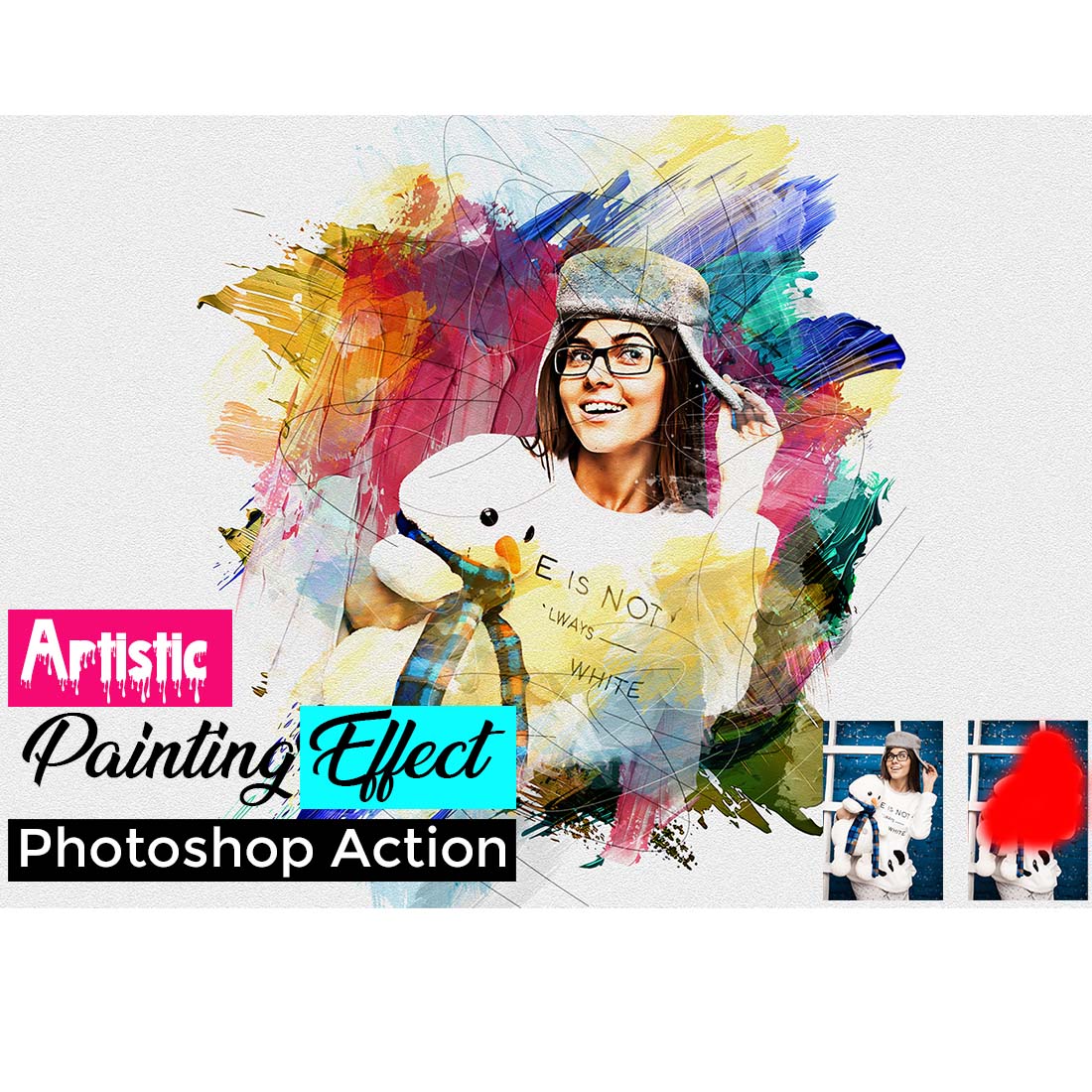 Artistic Painting Effect Photoshop Action cover image.