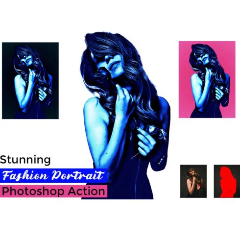 Stunning Fashion Portrait Photoshop Action cover image.