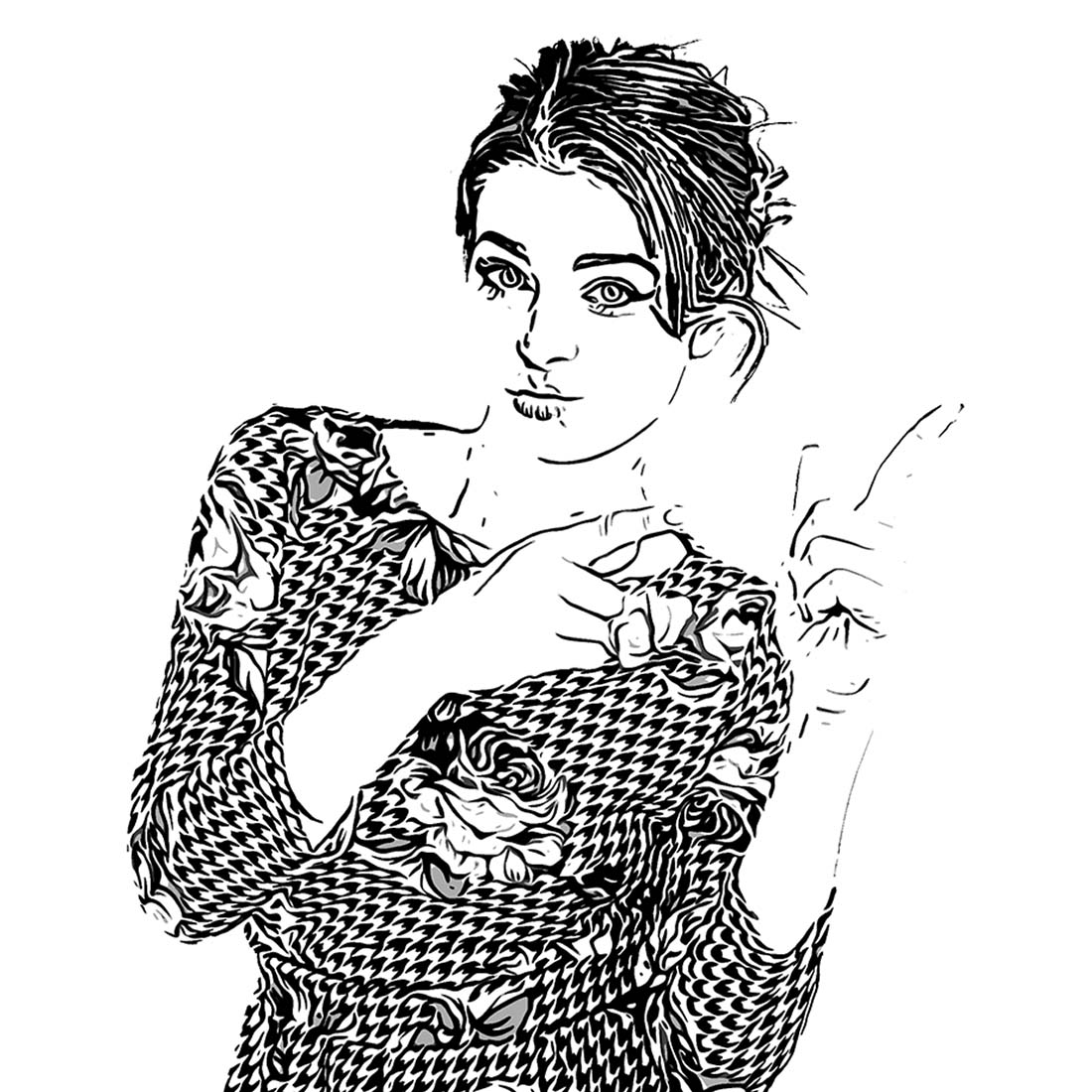 Photo Tracing Photoshop Action preview image.