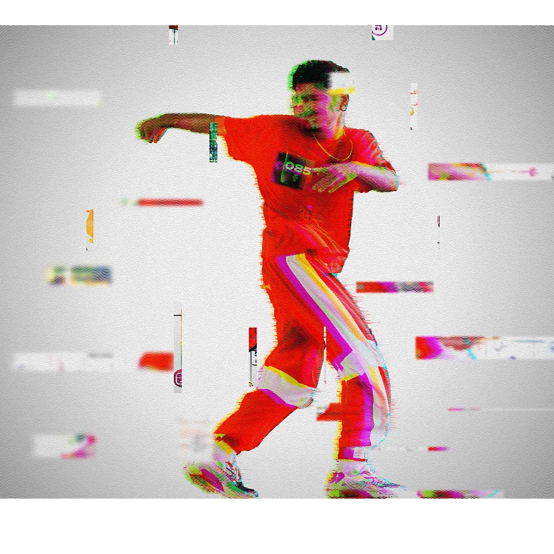 Digital Glitch Effect Photoshop Action preview image.