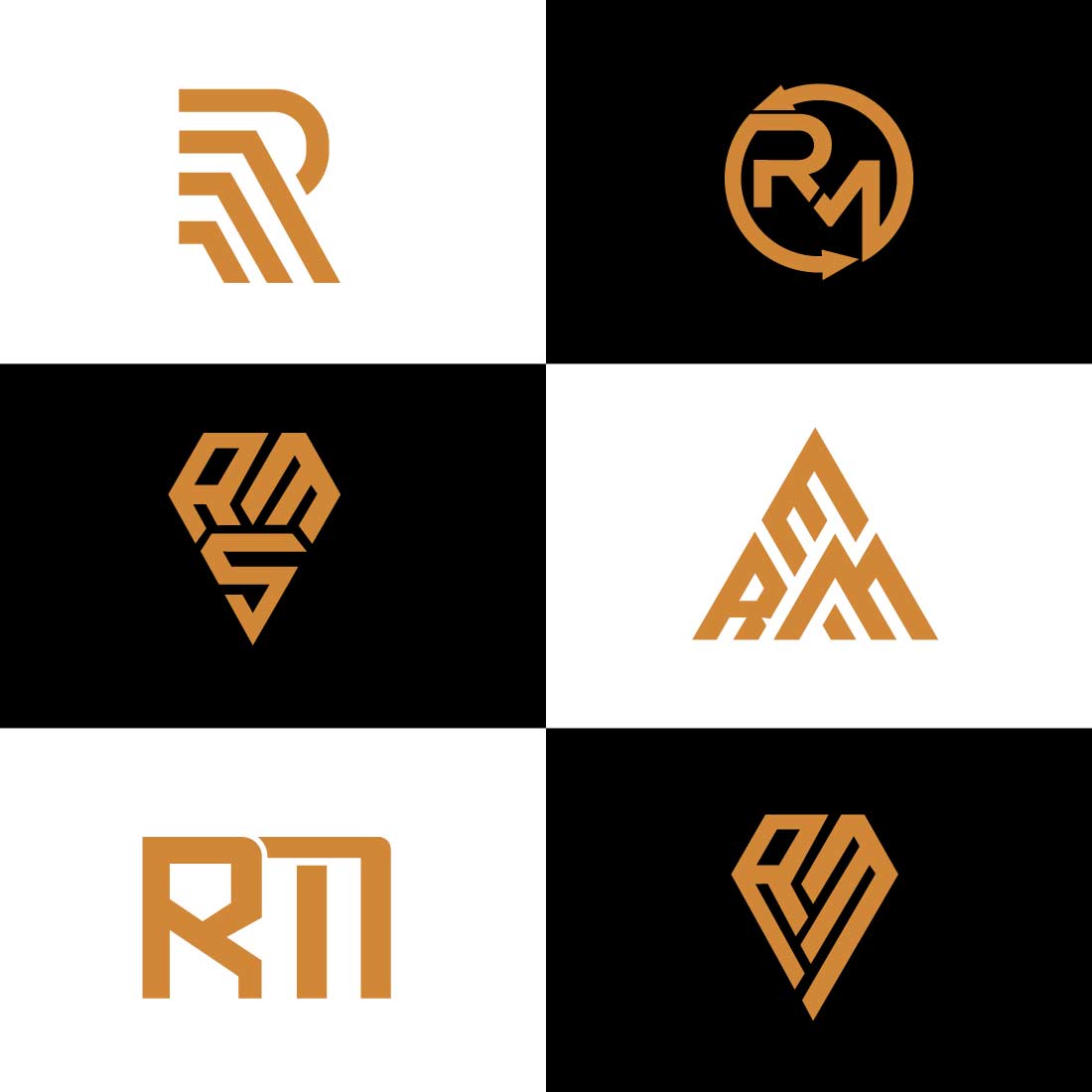 Creative letter RM branding monogram logo 6 Bumdle preview image.