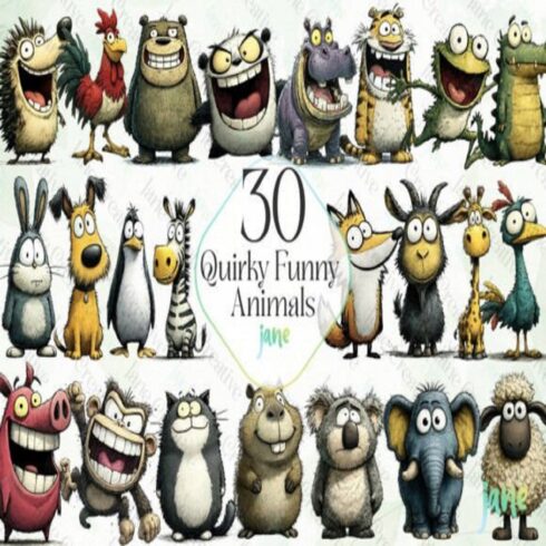 Quirky Funny Animals Sublimation cover image.