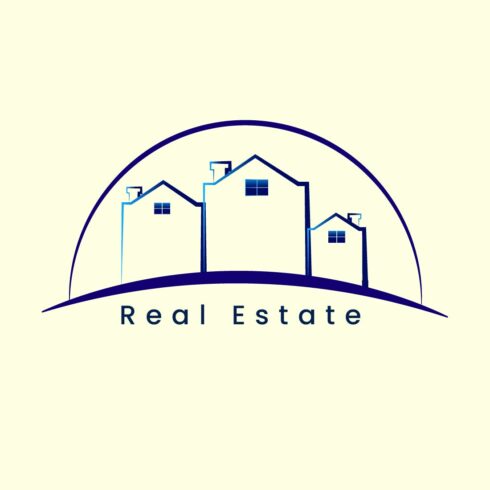 Modern Real estate logo with gradient Blush Effect- Minimal and Unique Design cover image.
