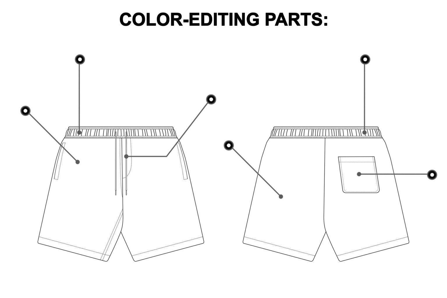 Basic Shorts Display Basic Shorts Vector Flat Mockup - MasterBundles