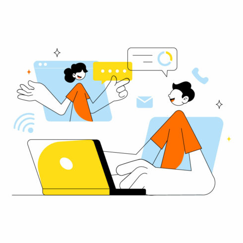 10 Home Remote Working Setup Illustration cover image.