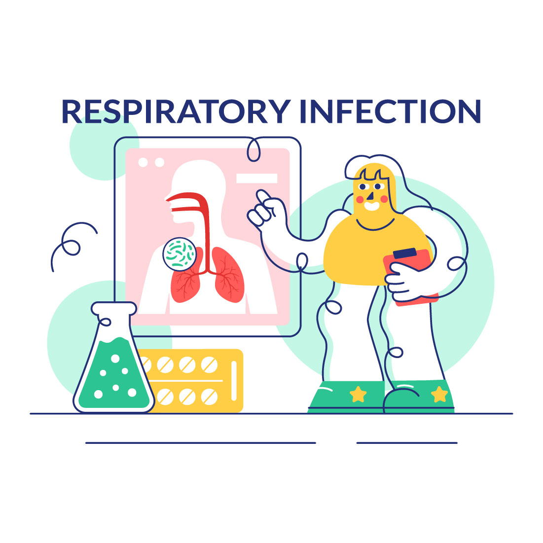 10 Respiratory Infection Illustration cover image.