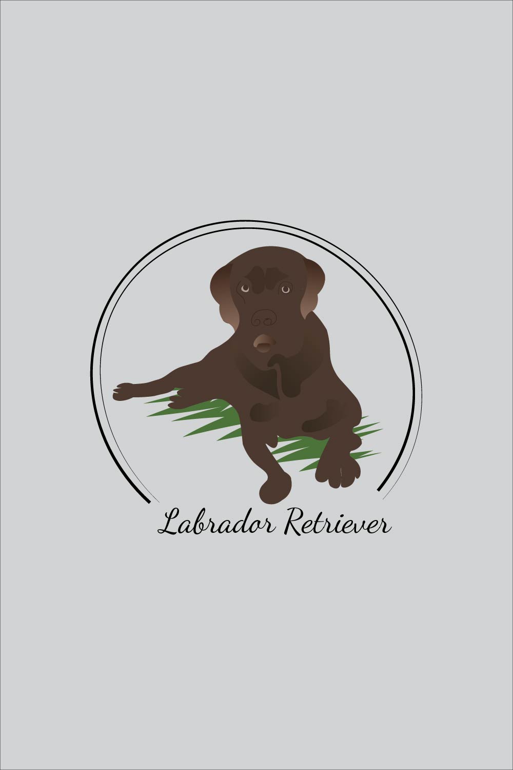 Labrador Retriever Dog logo Editable Vector Design pinterest preview image.