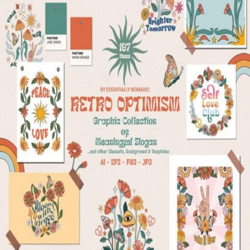 Retro Graphic Bundle T-Shirts Poster Mug cover image.