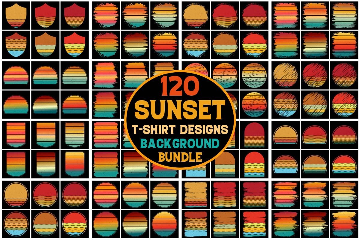 retro vintage sunset grunge background bundle bundles 124208010 1 759