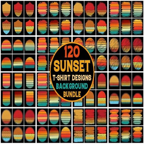 Retro Vintage Sunset Grunge Background Bundle cover image.