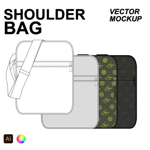 Shoulder Bag Vector Sketch Mockup cover image.