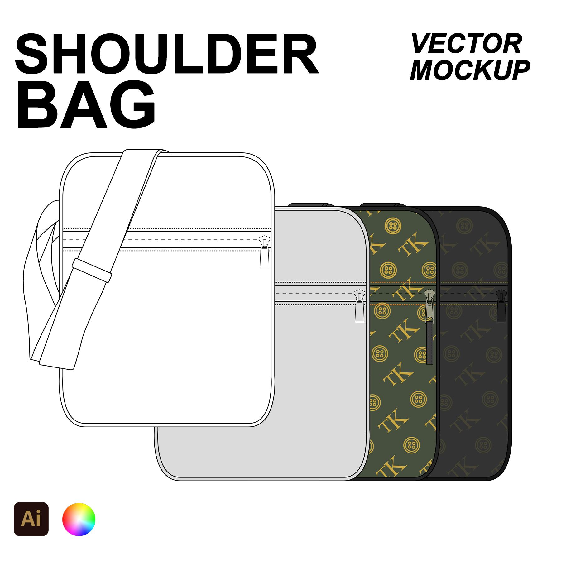 Shoulder Bag Vector Sketch Mockup cover image.