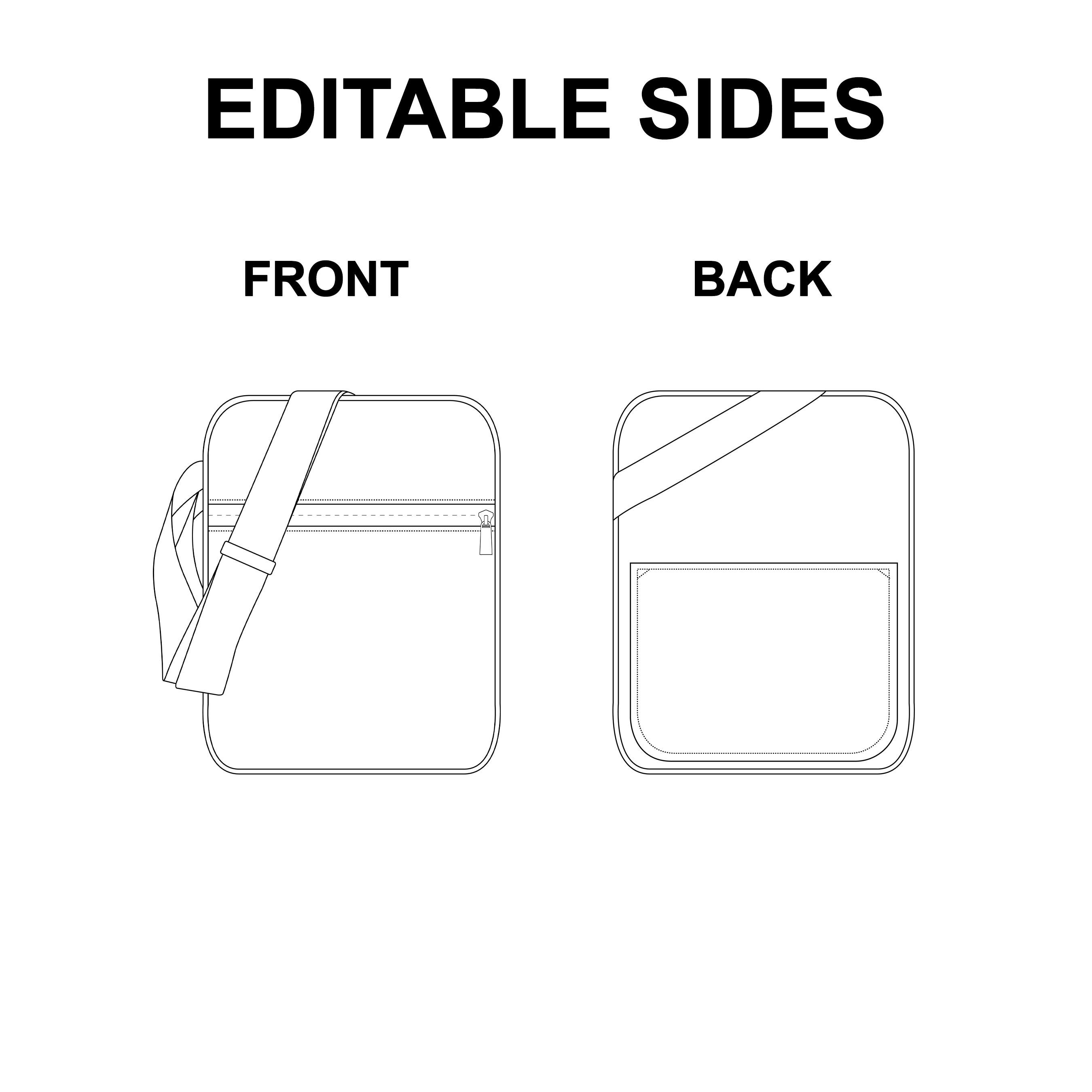 Shoulder Bag Vector Sketch Mockup preview image.