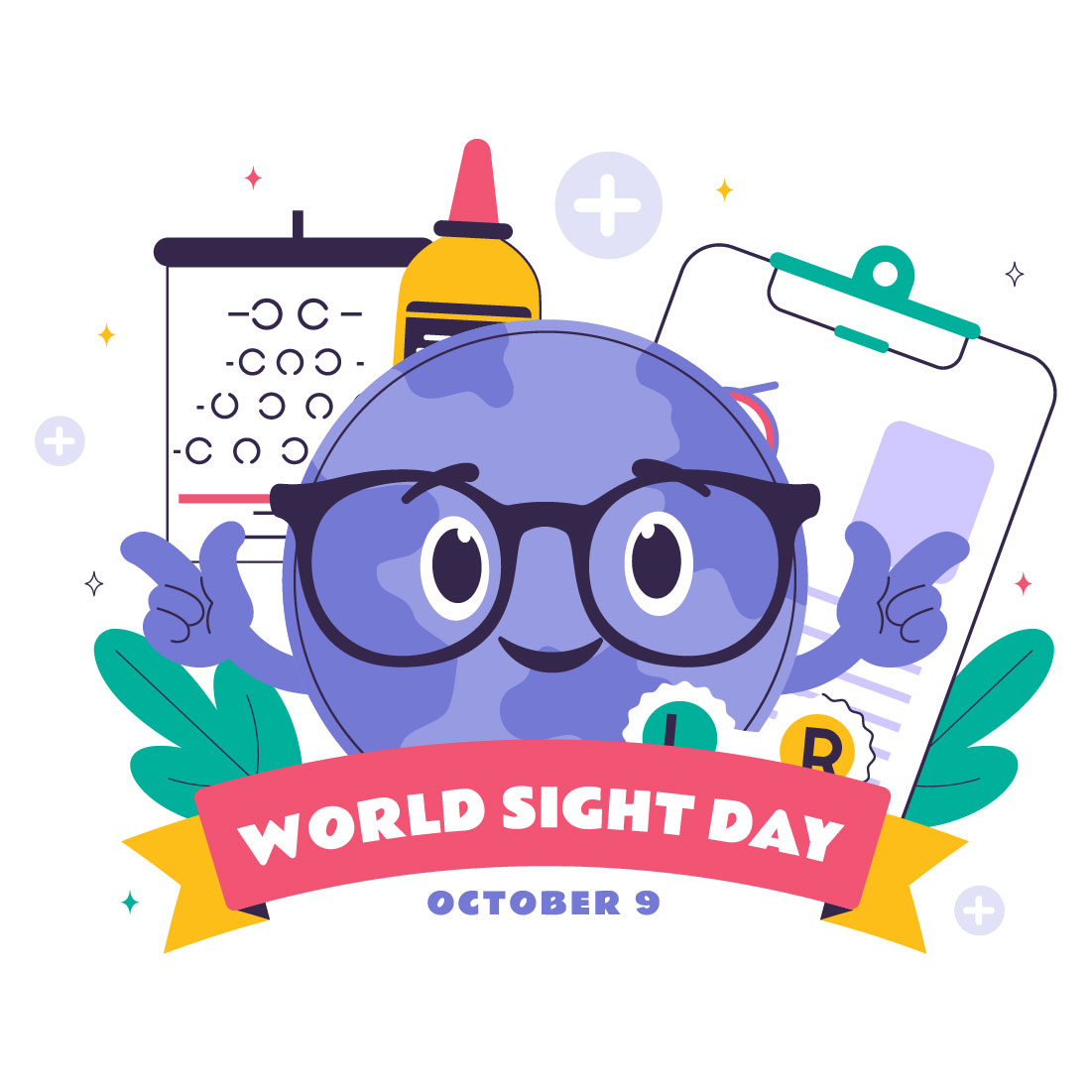 10 World Sight Day Illustration preview image.
