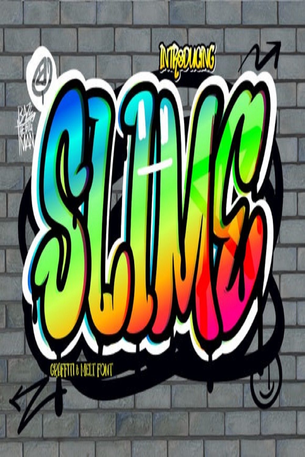 Slime Font pinterest preview image.