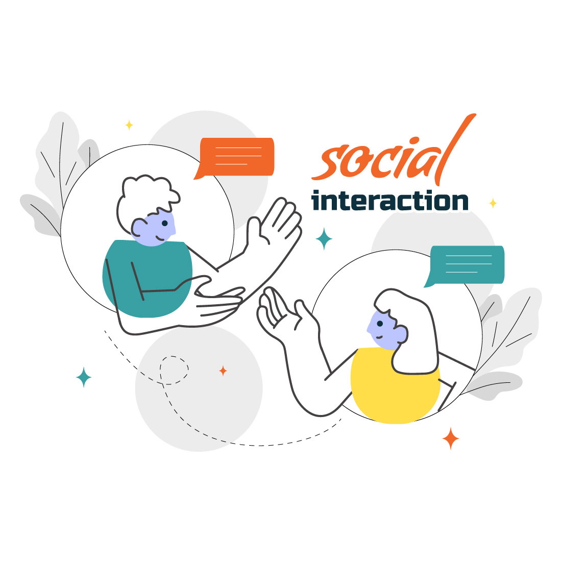 10 Social Interaction Illustration - MasterBundles