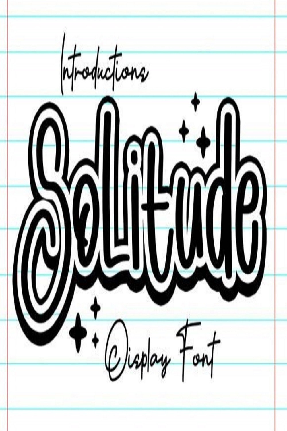 Solitude Font pinterest preview image.