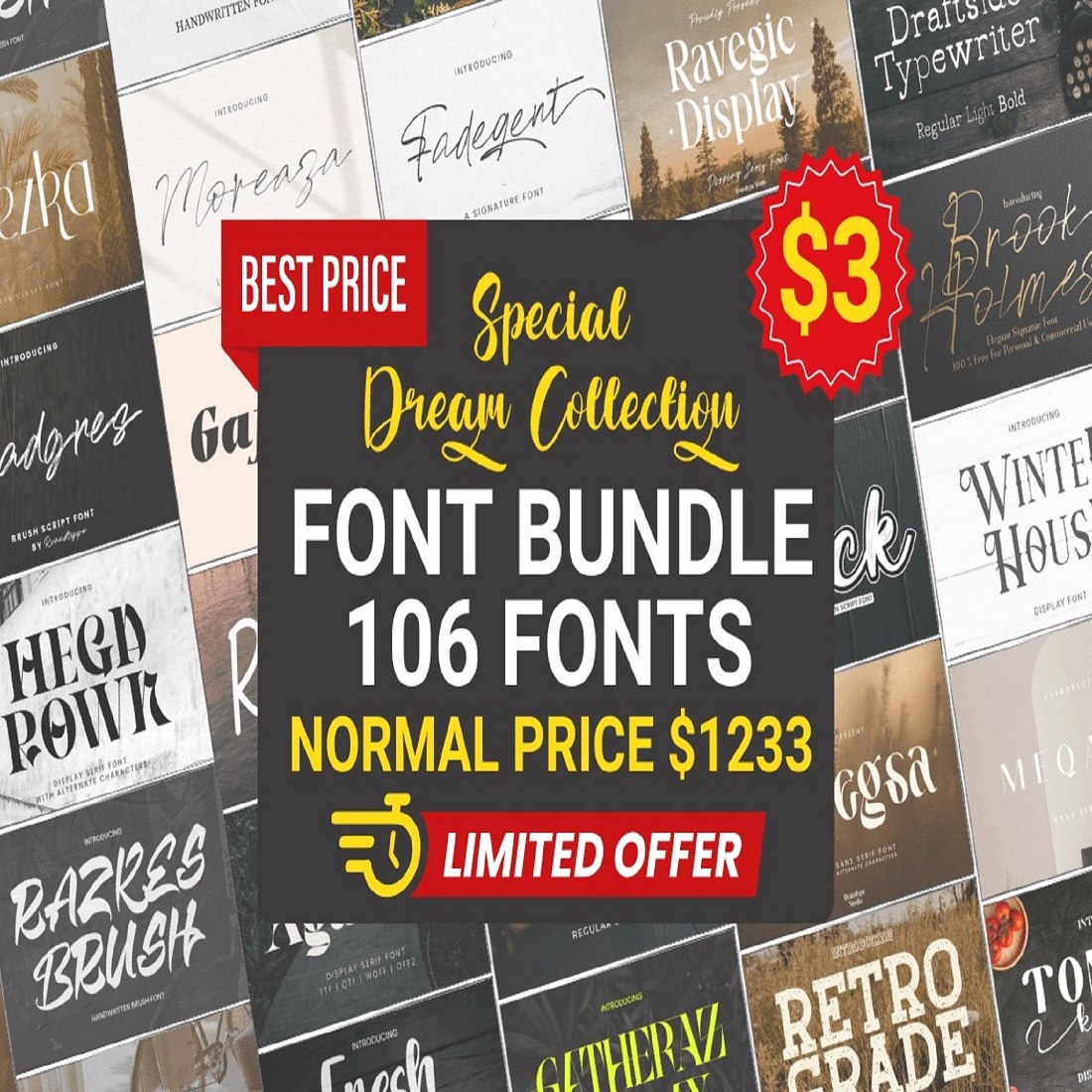 Special Dream Font Bundle preview image.